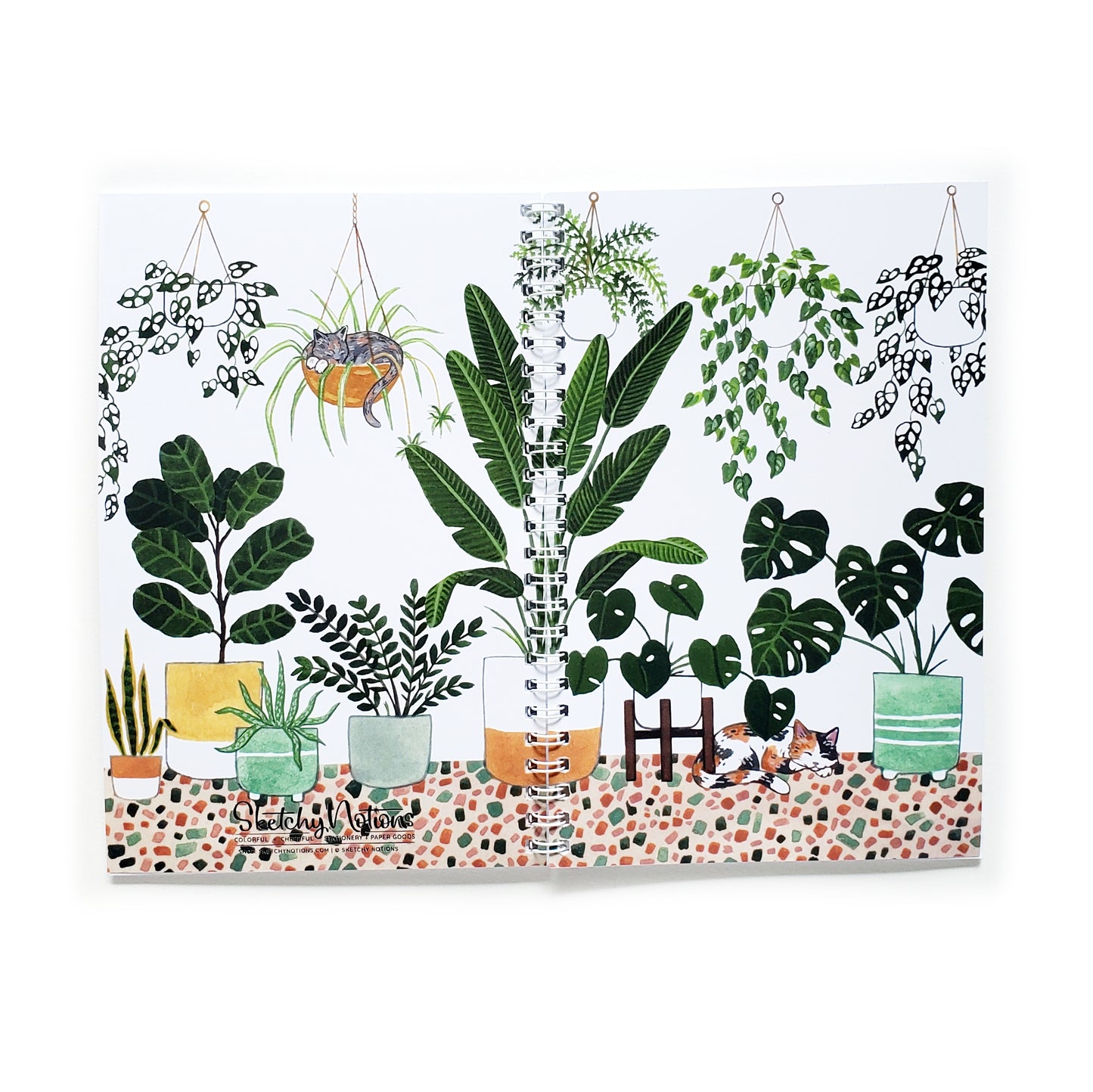 Cats + Plants Lined Notebook