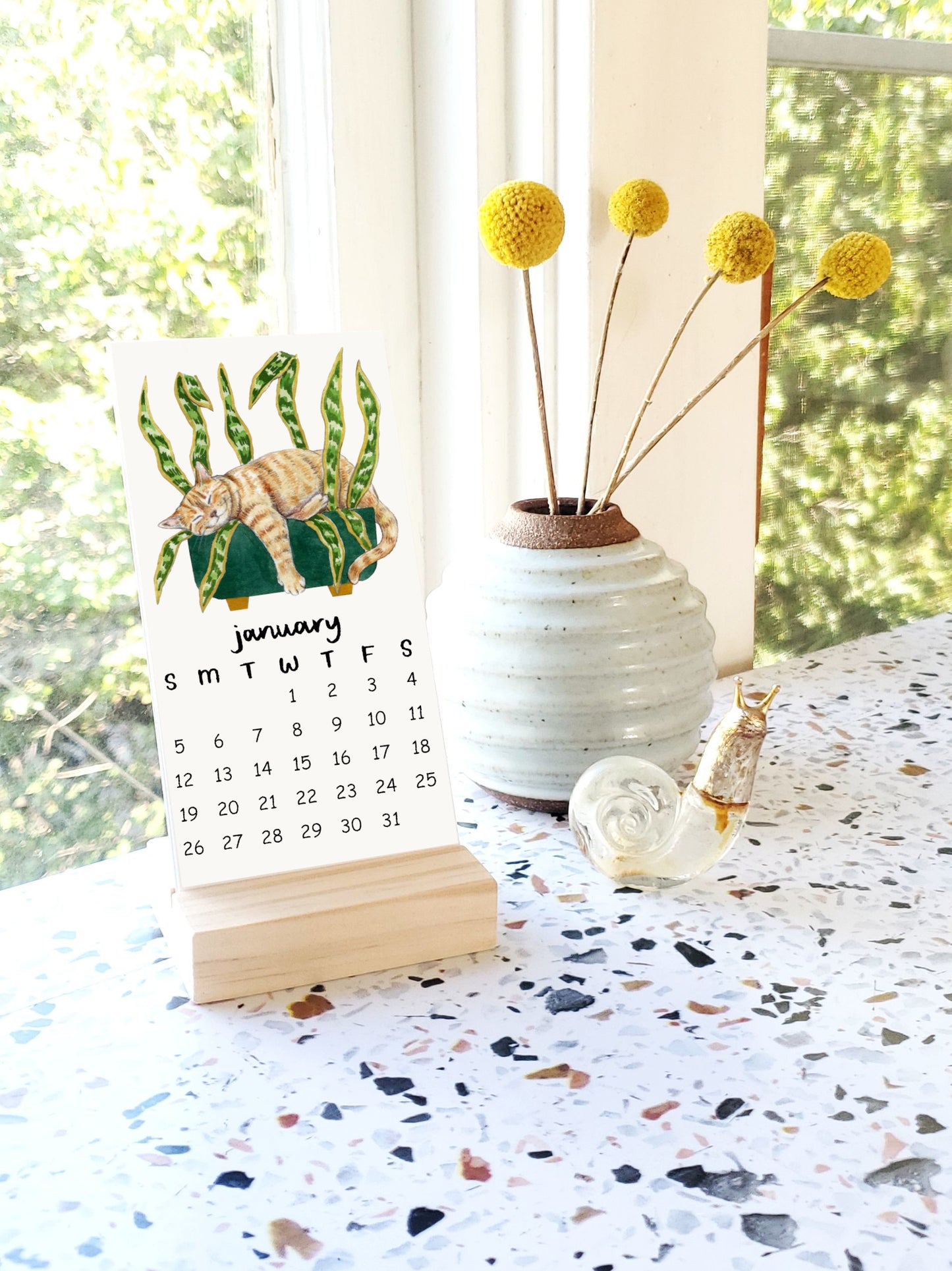 2025 Tiny Cats + Plants Desk Calendar