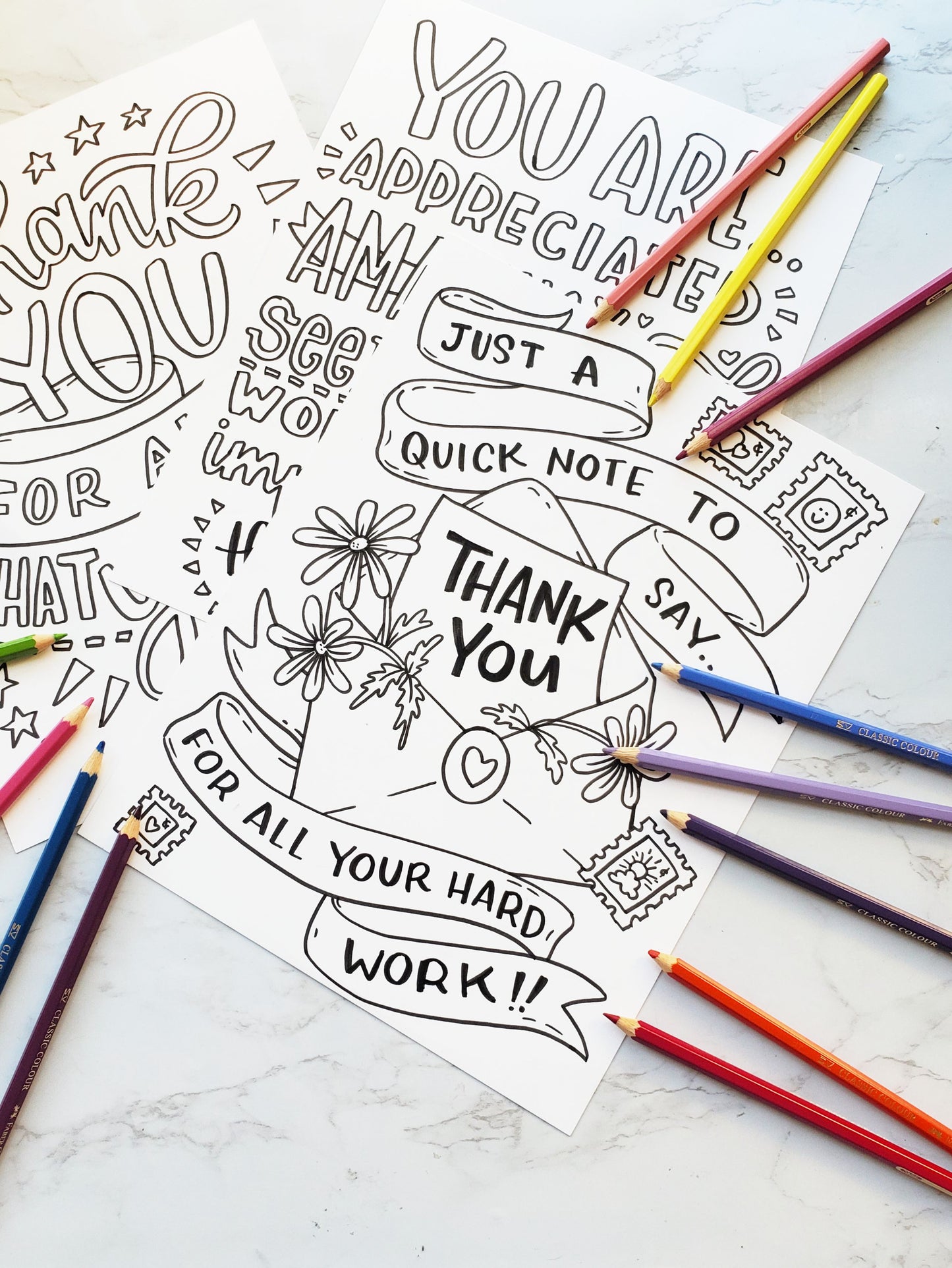 Essential Worker Thank Yous Coloring Pages