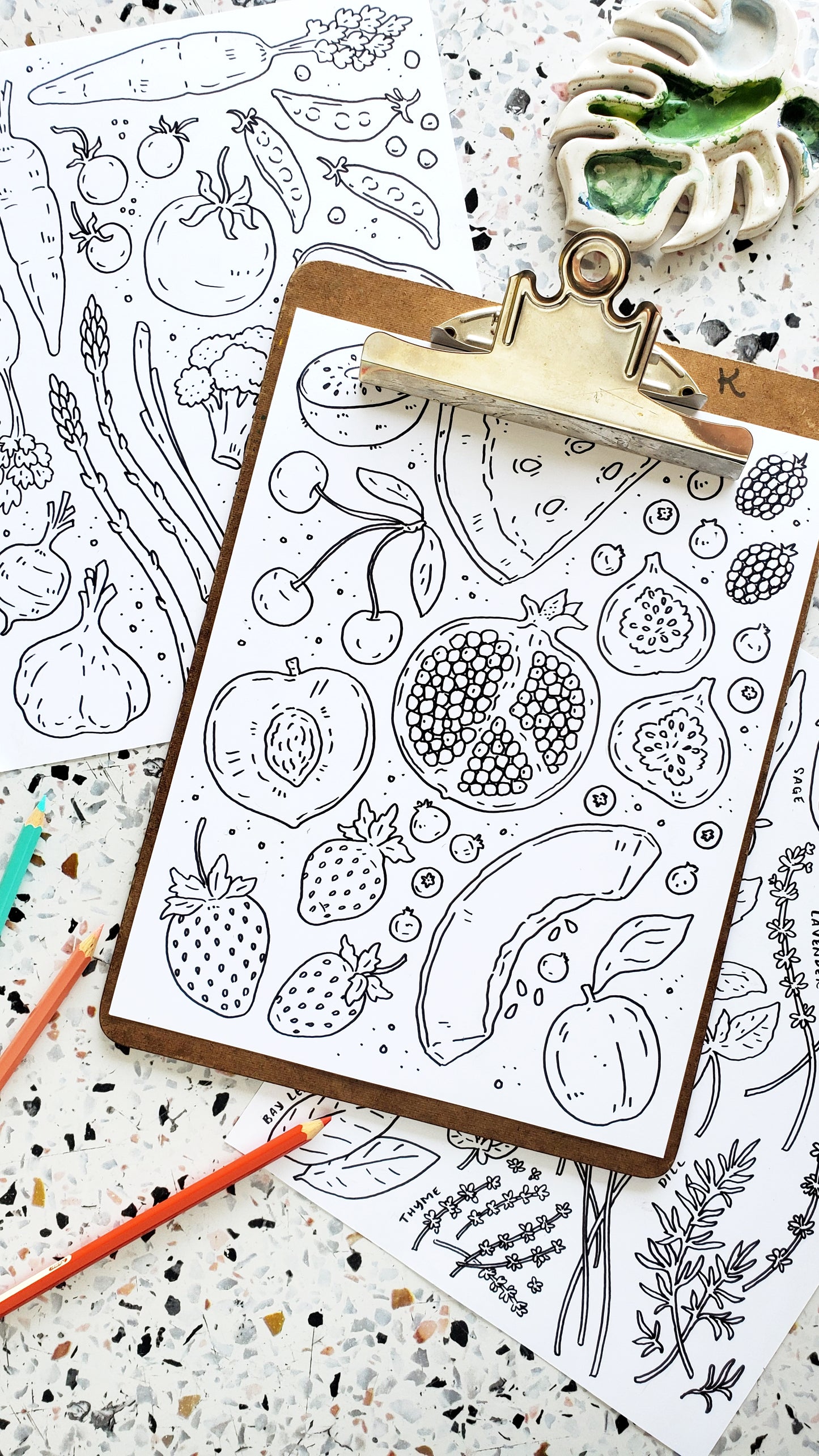 Farmer's Market Coloring Pages