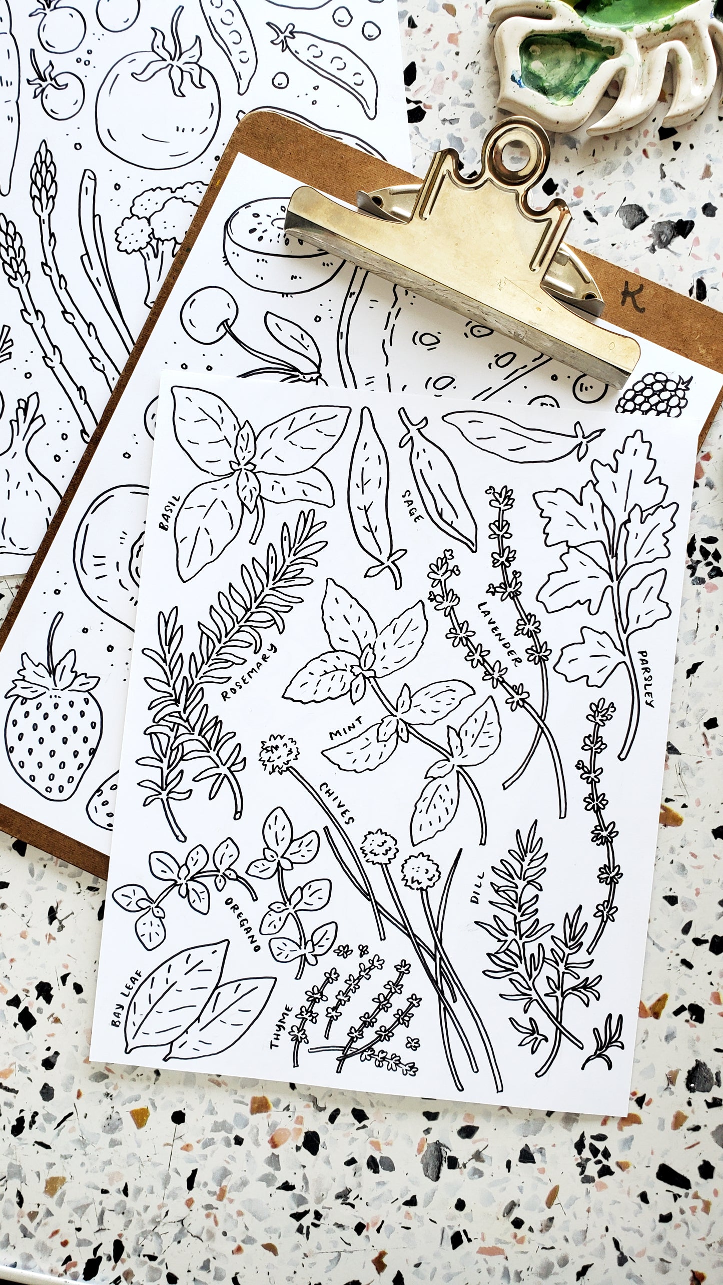 Farmer's Market Coloring Pages