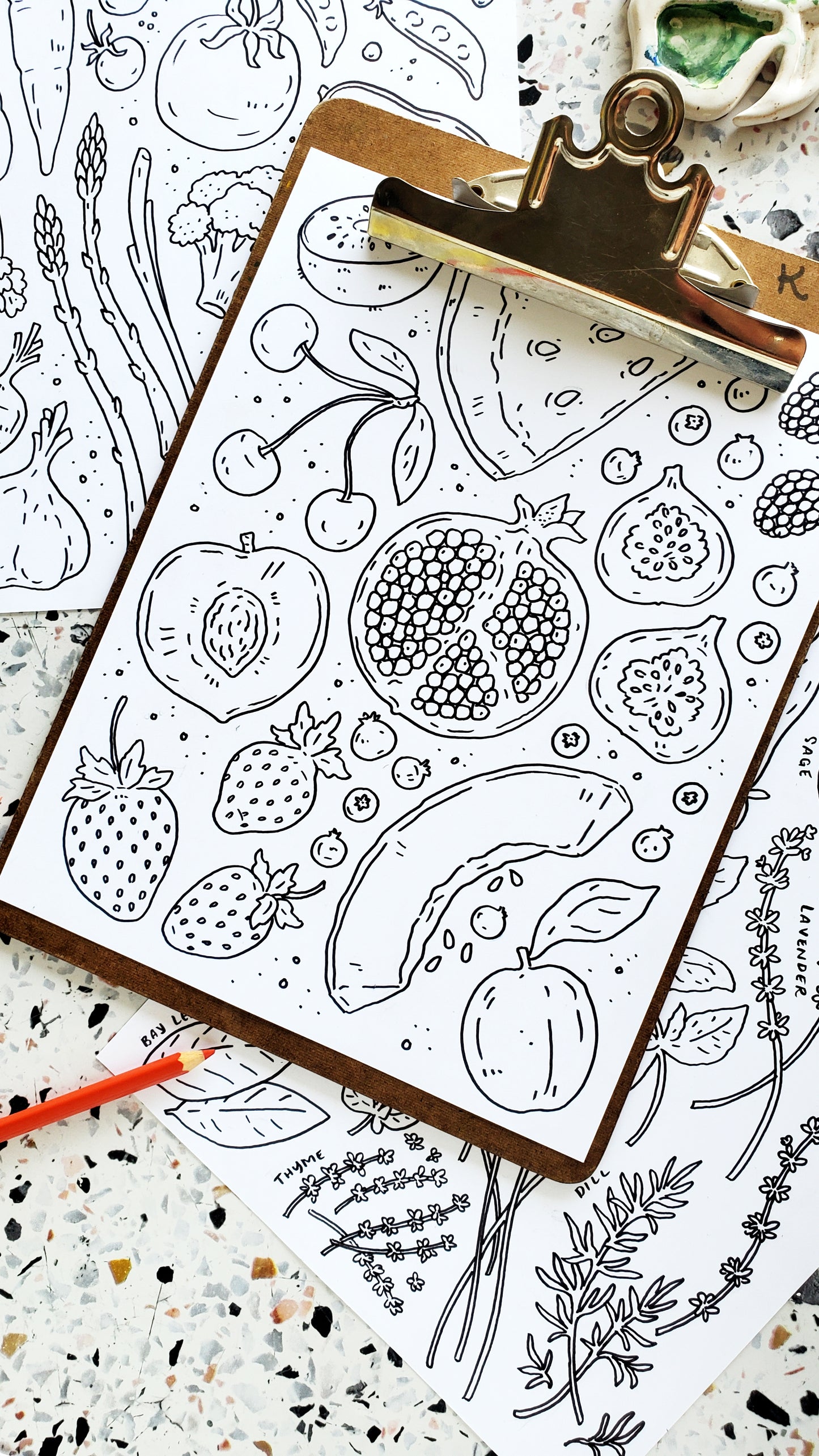 Farmer's Market Coloring Pages