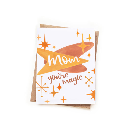 Mom You're Magic Retro Mother's Day Card