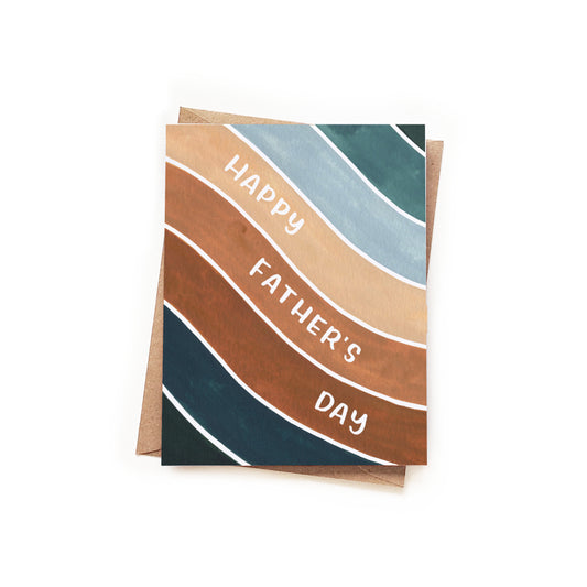 Father's Day Watercolor Stripes Card