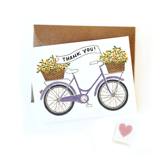 Thank You Bicycle Banner Card