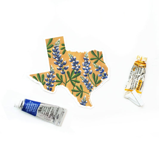 Texas State Flower Bluebonnet Sticker