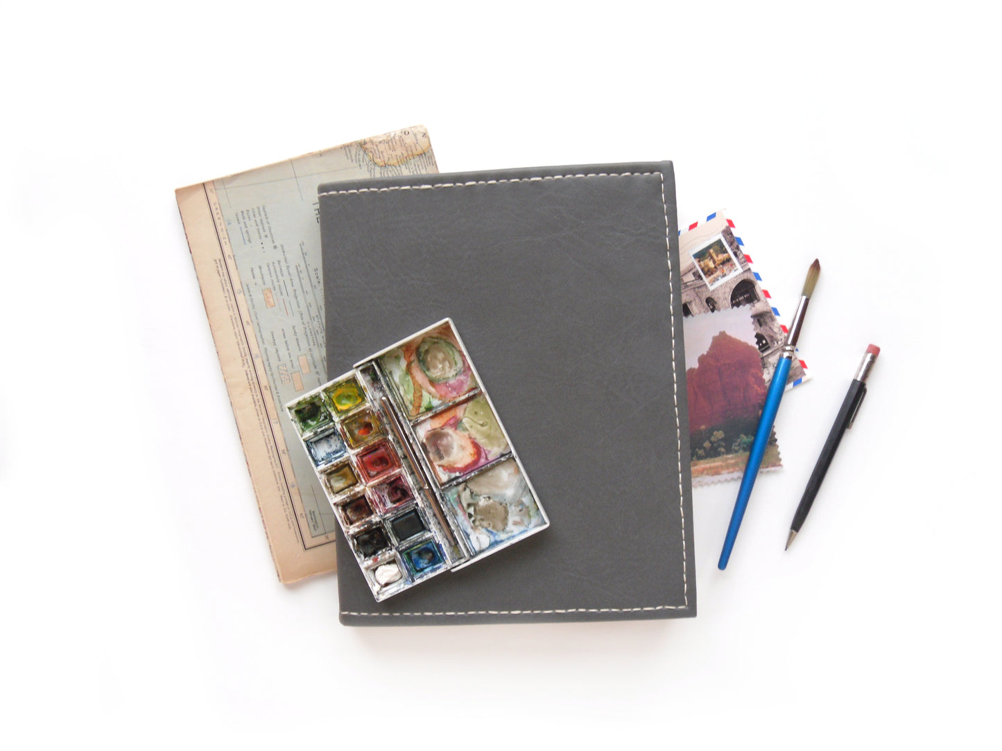 Custom Mixed Paper Travel Sketchbook