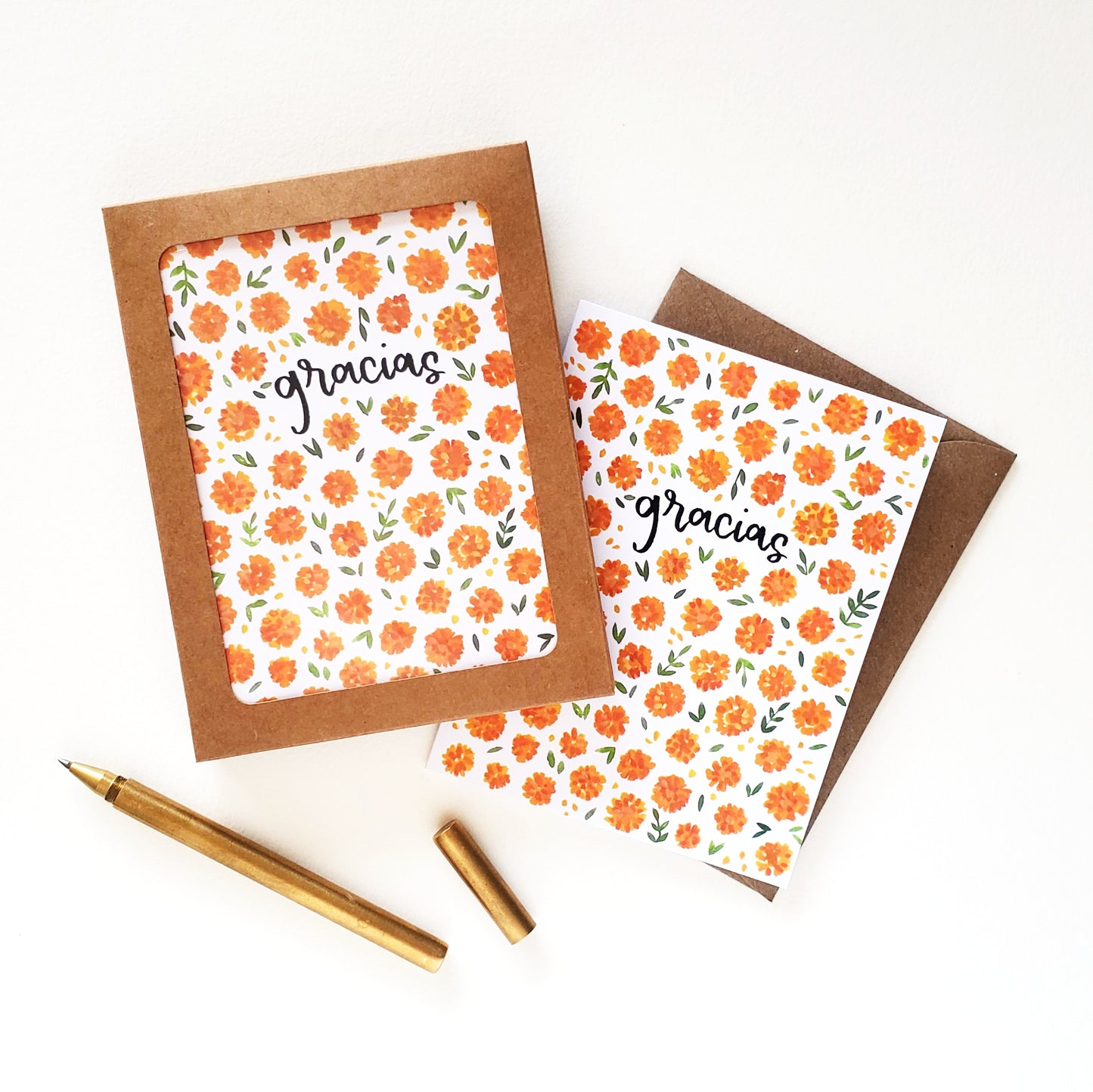 Gracias Marigolds Boxed Thank You Card Set