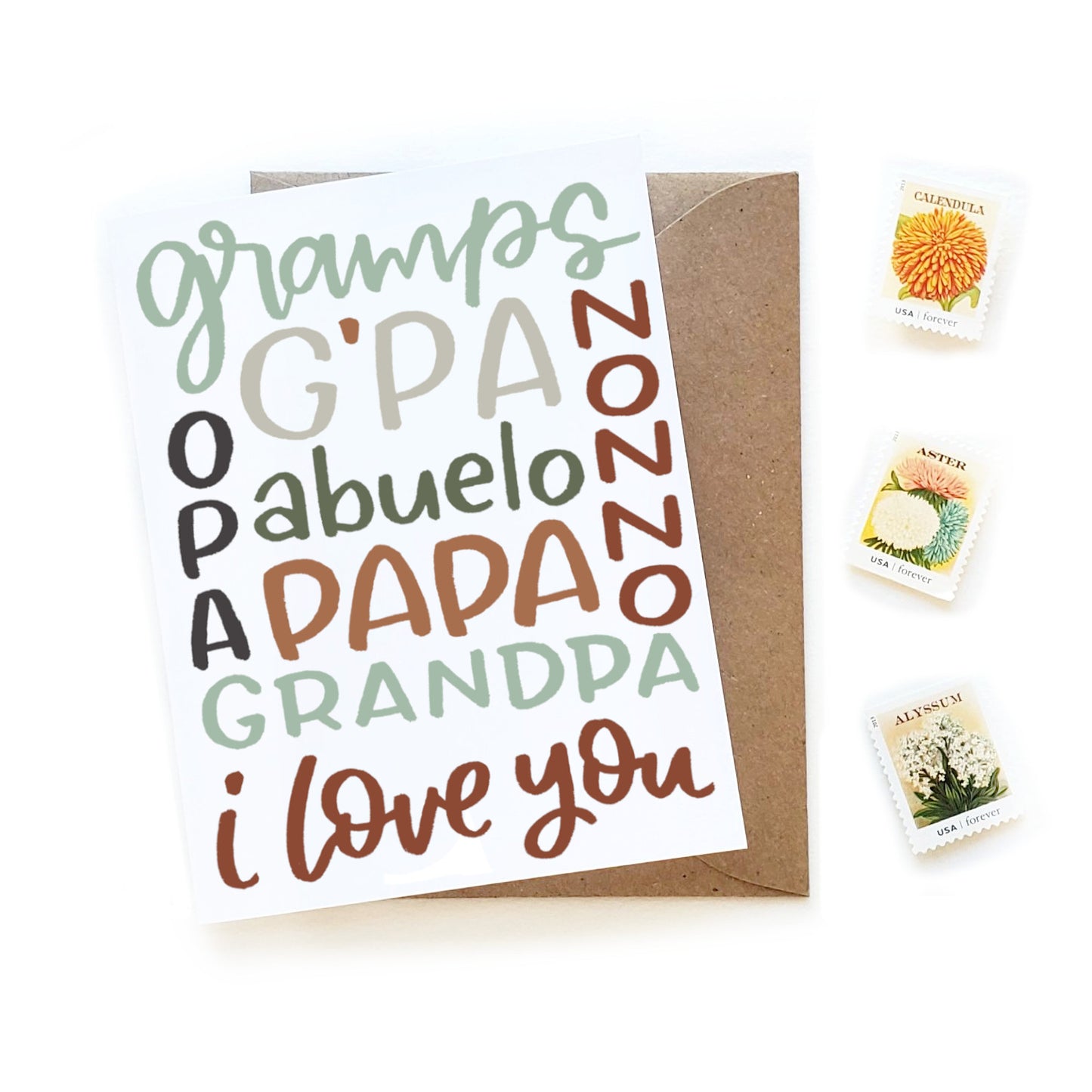 I Love You Grandpa Card