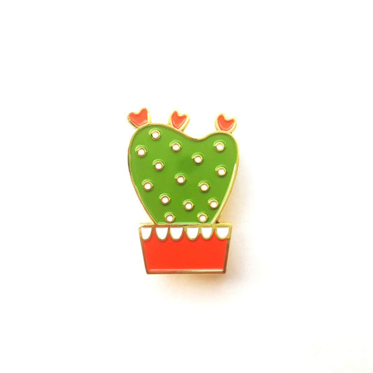 Heart Cactus Enamel Pin *SECONDS*