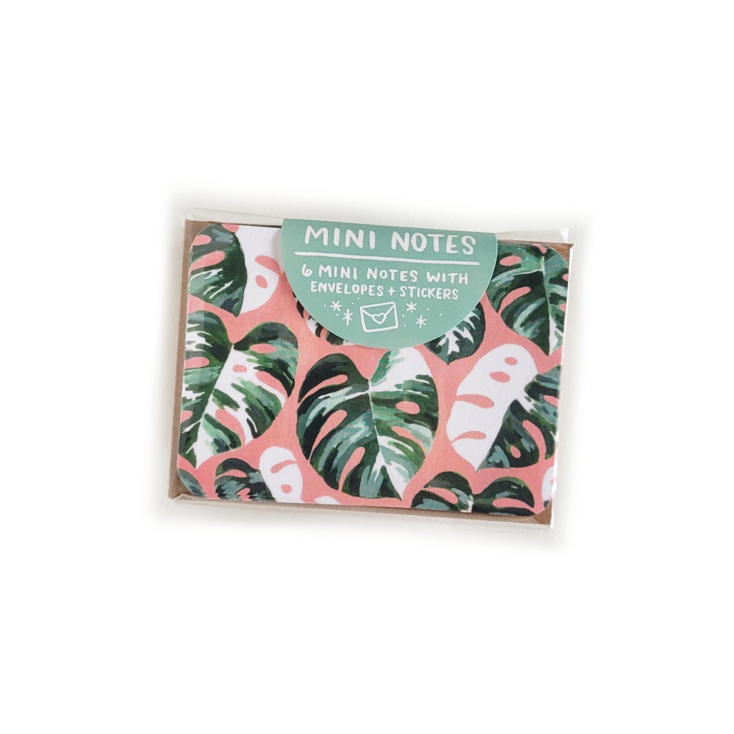 Pink Monstera Mini Note Set