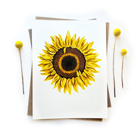 Giant Sunflower Original Watercolor