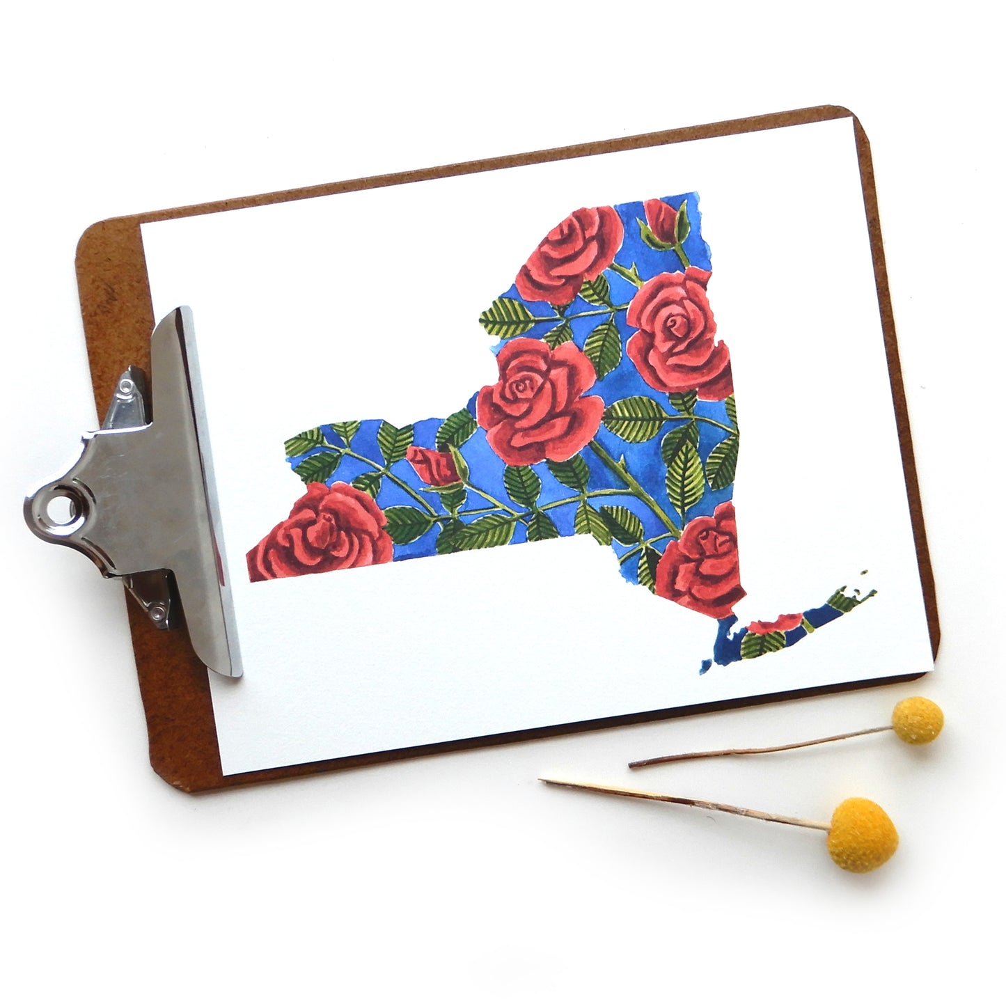 New York Rose Print