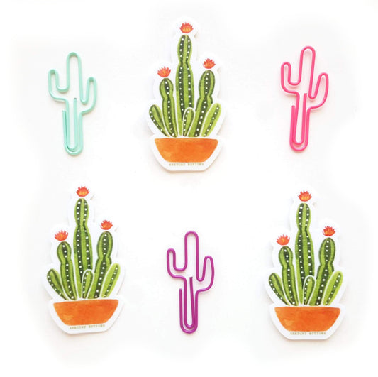 Tall Flowering Cactus Sticker