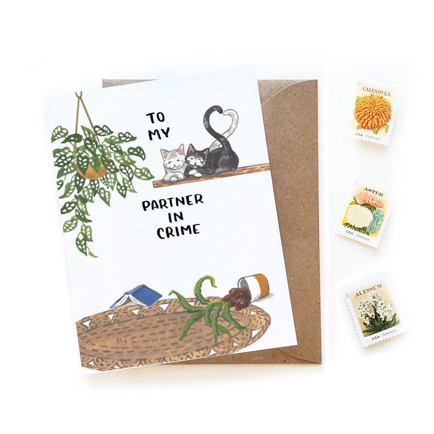 Partner in Crime Sneaky Cats Card