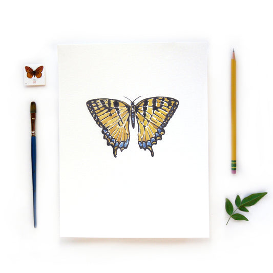 Yellow Monarch Butterfly Print