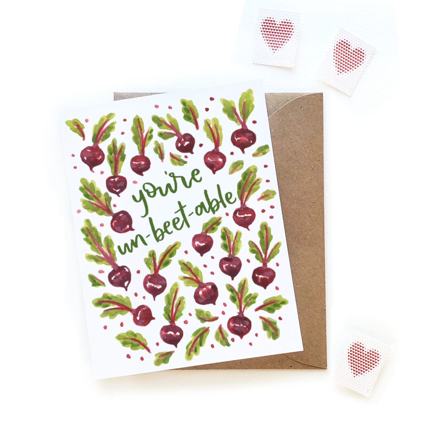 You're Un-beet-able Punny Love Card